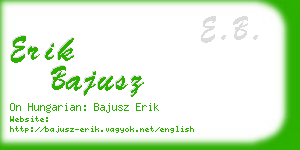 erik bajusz business card
